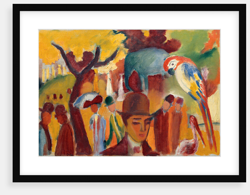 Small Zoological Garden in Brown and Yellow, 1912 by August Macke