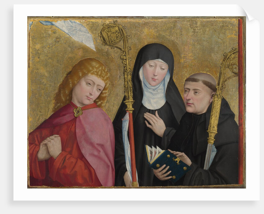 Saints John the Evangelist, Scholastica and Benedict (The Liesborn Altarpiece), ca. 1470-1480 by Master of Liesborn