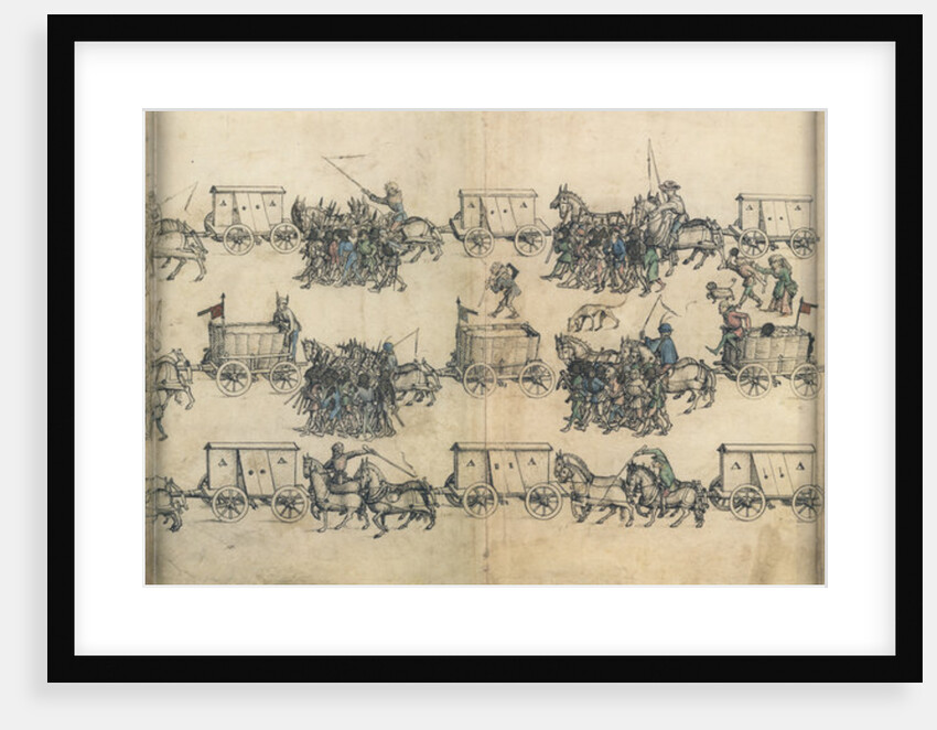Army train by Master of the Housebook of Wolfegg Castle