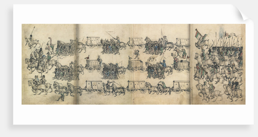 Army train by Master of the Housebook of Wolfegg Castle