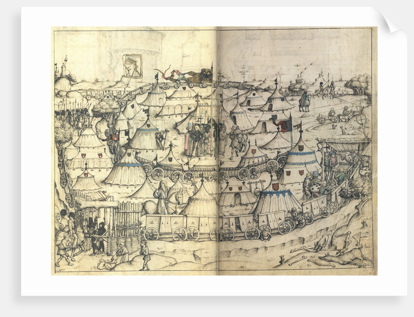 The Wagon Fort by Master of the Housebook of Wolfegg Castle