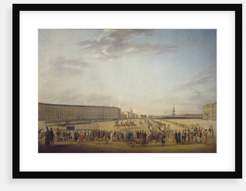 Changing of the Guard at the Palace Square in Saint Petersburg, c. 1800 by Johann Georg von Mayr