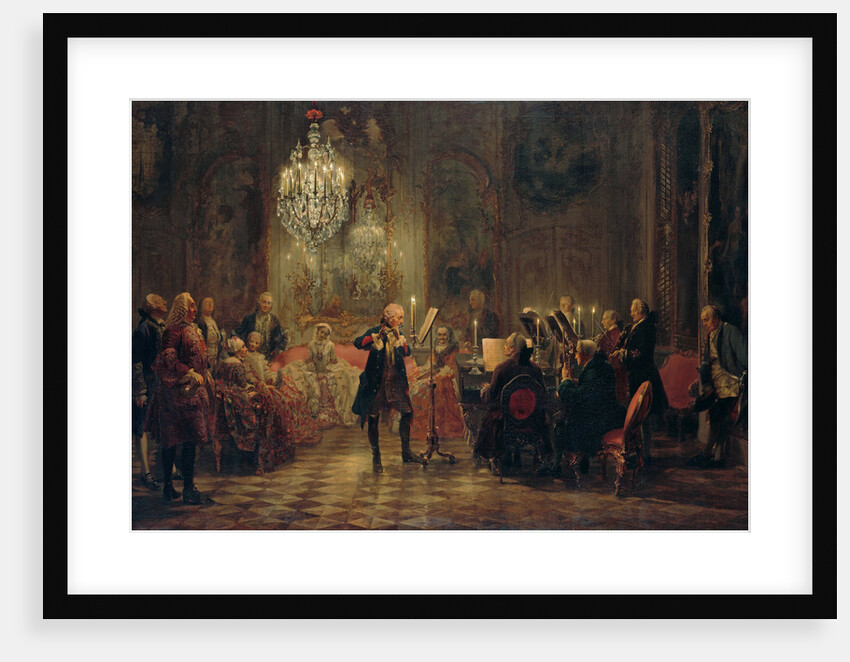 Flute Concert with Frederick the Great in Sanssouci, 1850-1852 by Adolph Friedrich von Menzel