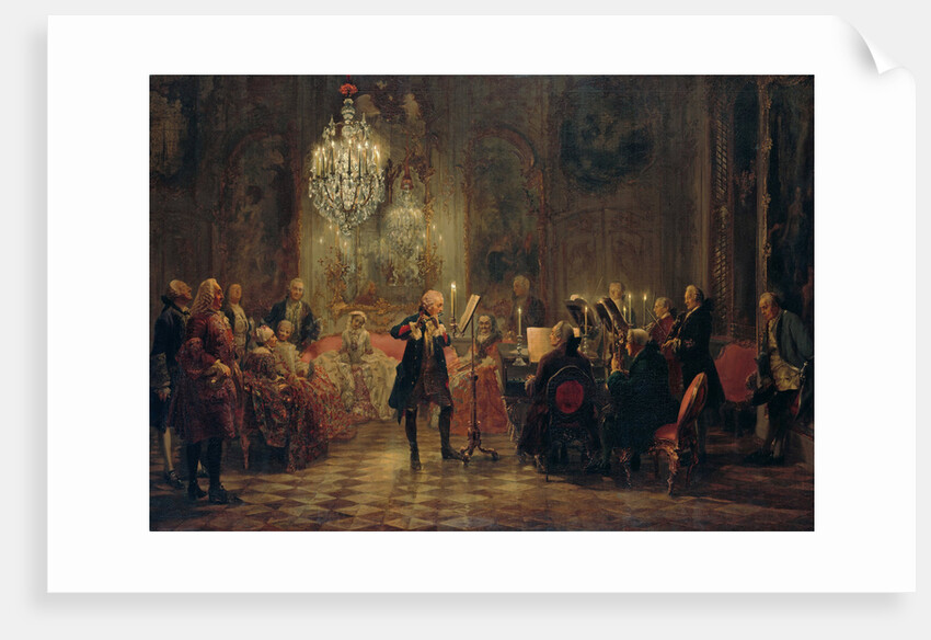 Flute Concert with Frederick the Great in Sanssouci, 1850-1852 by Adolph Friedrich von Menzel