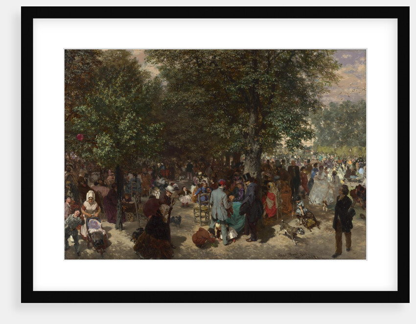 Afternoon in the Tuileries Gardens, 1867 by Adolph Friedrich von Menzel