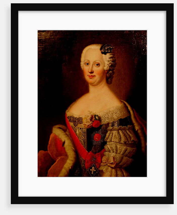 Portrait of Johanna-Elizabeth, Electress of Anhalt-Zerbst, Mother of Catherine II, 1740s by Antoine Pesne