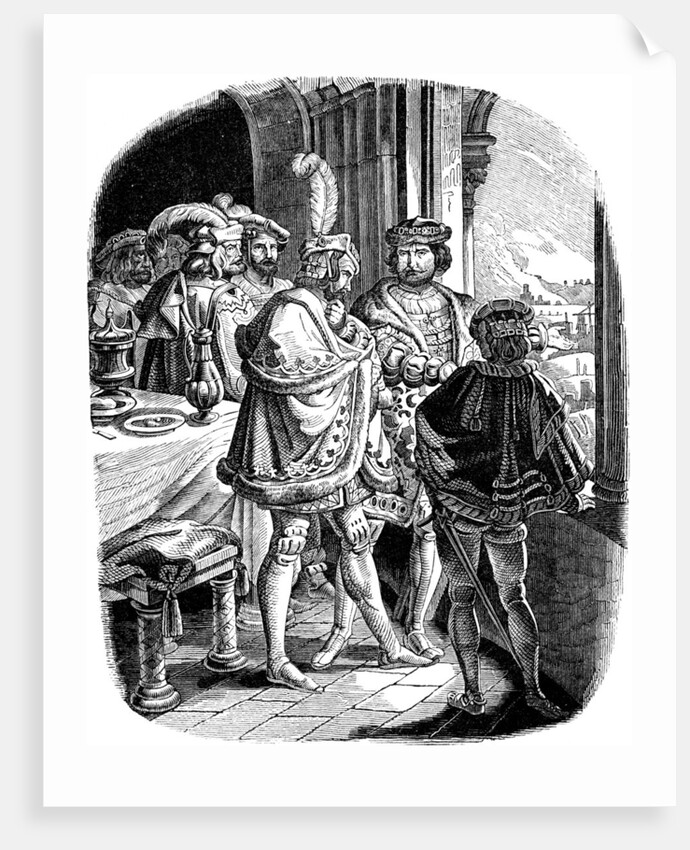 Frederick I Meal in Heidelberg Castle 1462 by Adrian Ludwig Richter