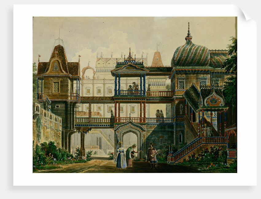 Stage design for the opera Askolds Grave by A. Verstovski, 1841 by Andreas Leonhard Roller