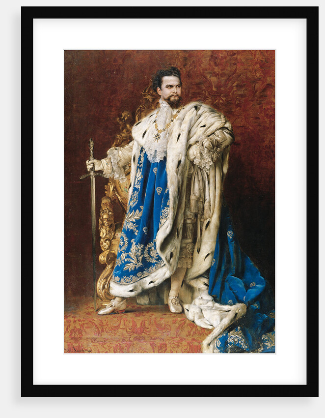 Ludwig II as the Grand Master of the Order of the Knights of St George, 1887 by Gabriel Schachinger