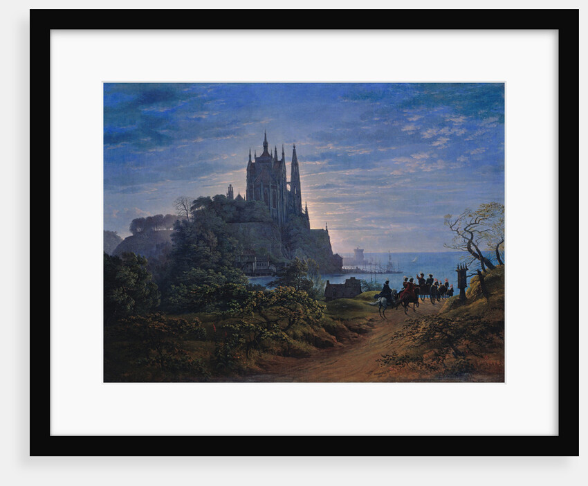 Gothic Church on a Rock by the Sea, 1815 by Karl Friedrich Schinkel