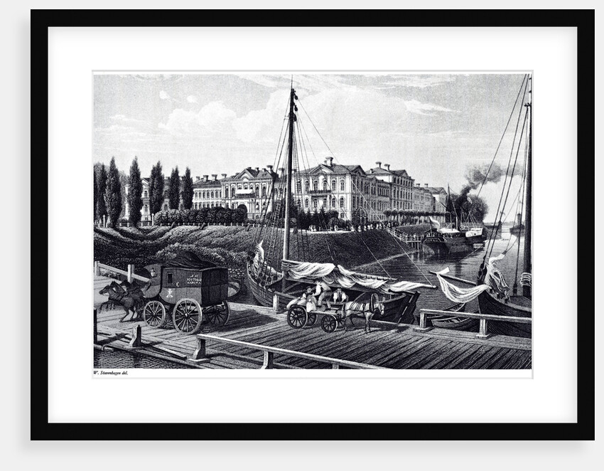 View of the Mitau Castle, c. 1850 by Wilhelm Siegfried Stavenhagen