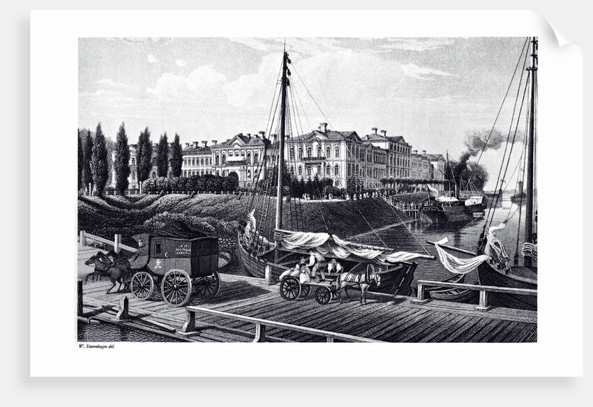 View of the Mitau Castle, c. 1850 by Wilhelm Siegfried Stavenhagen