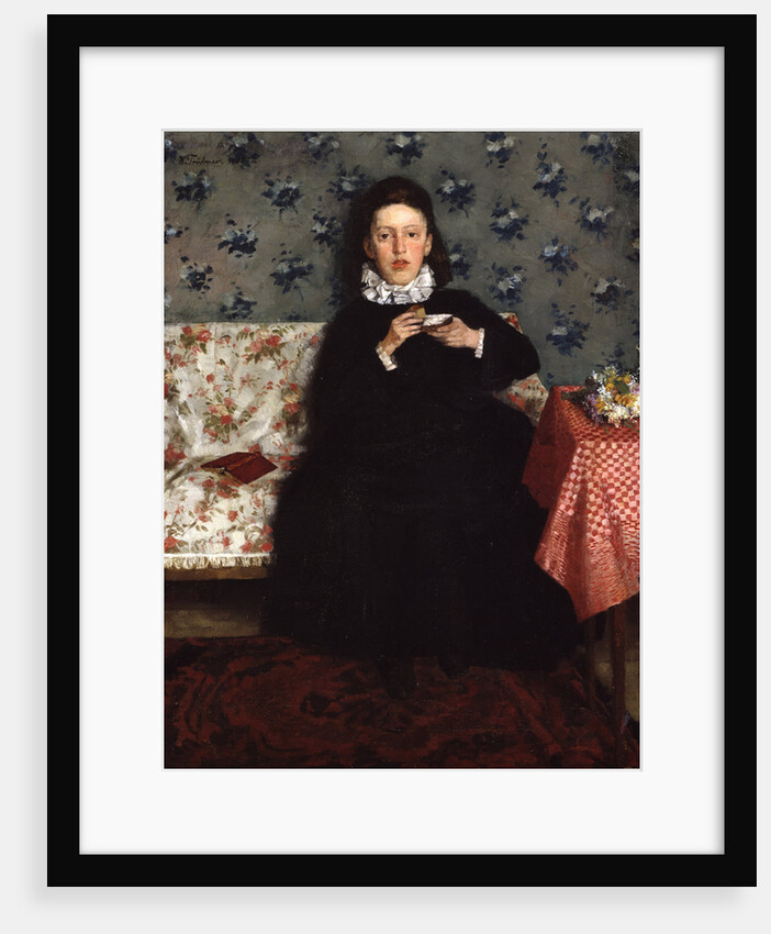 On the Sofa, 1872 by Heinrich Wilhelm Trübner