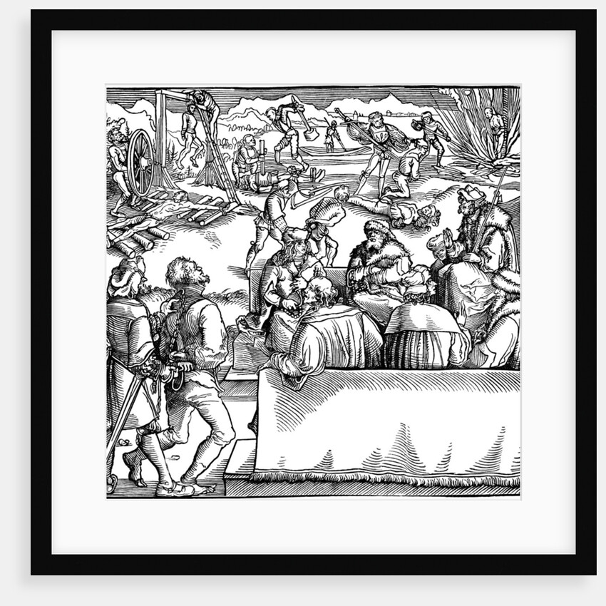 Court session. Illustration from the book Phisicke Against Fortune by Petrarch, 1532 by Hans Weiditz the Younger