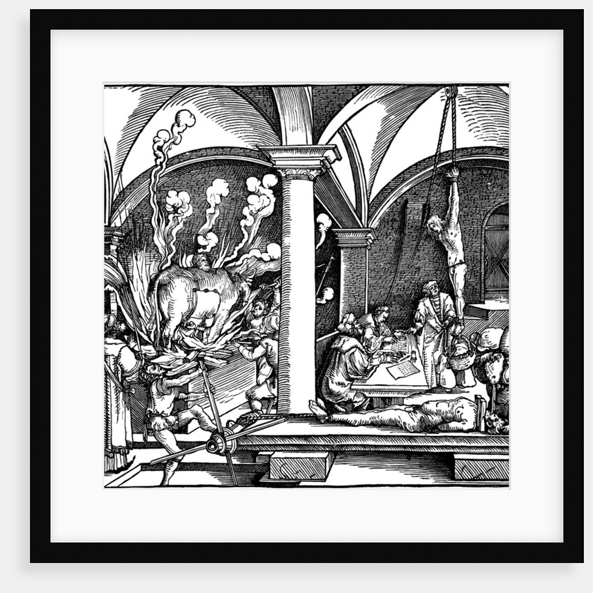 Torture. Illustration from the book Phisicke Against Fortune by Petrarch, 1532 by Hans Weiditz the Younger