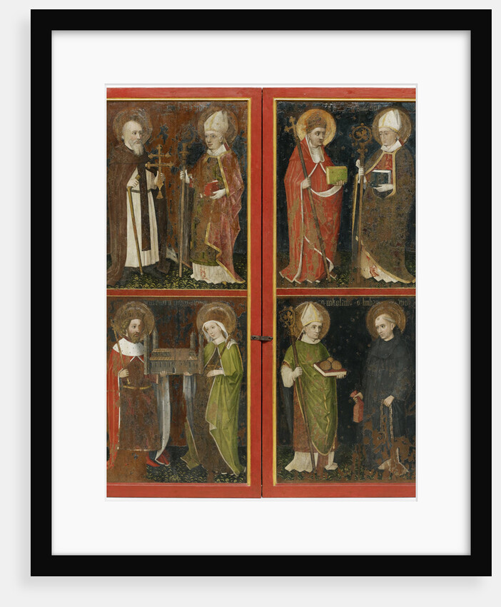 Anthony the Abbot and Erhard of Regensburg Sixtus II and Servatius Henry II and Cunigunde Saint Nicholas and Leonard, c. 1448 by Workshop of the Wolfgang Retable
