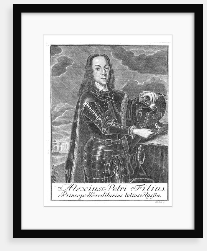 Portrait of Tsarevich Alexei Petrovich of Russia, ca 1730 by Christian Albrecht Wortmann