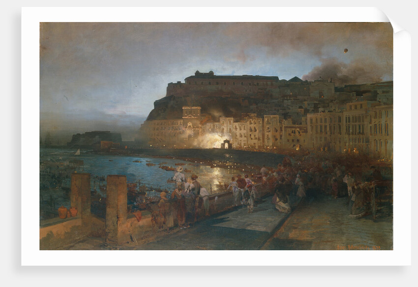 Fireworks in Naples, 1875 by Oswald Achenbach