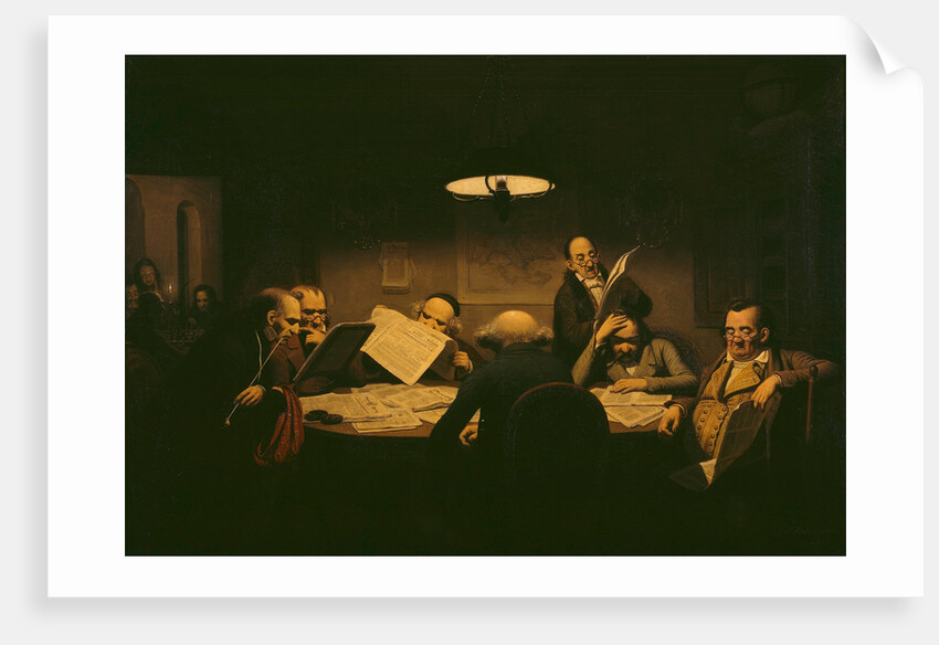 The Reading Room, 1843 by Johann Peter Hasenclever