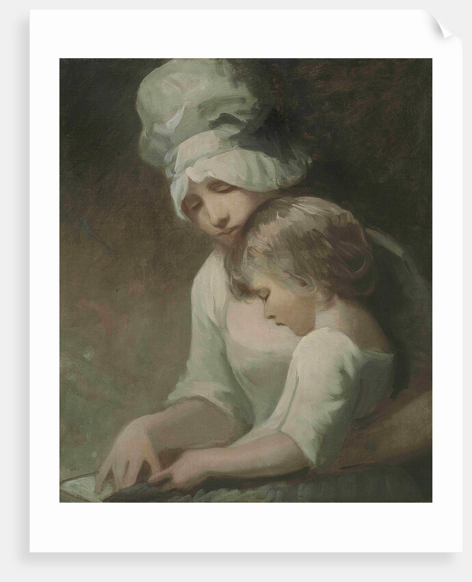 A Mother and Child Reading (Mrs Cumberland and her son) by George Romney
