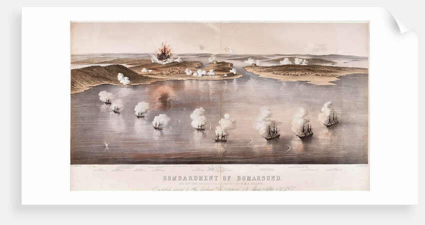 Bombardment of Bomarsund, 1854 by Edwin Thomas Dolby