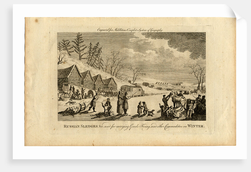 Russian Sleds in Winter, 1750 by Anonymous