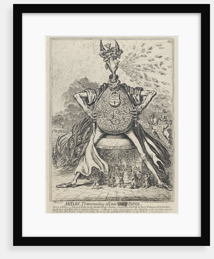 Midas, Transmuting all into Gold Paper, 1797 by James Gillray
