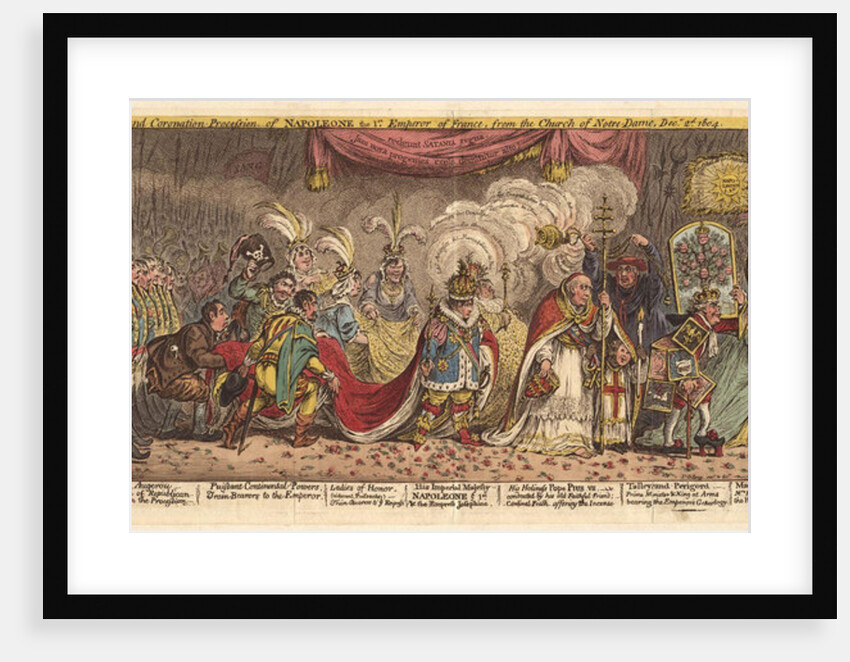 The Grand Coronation Procession of Napoleon the 1st Emperor of France, from the church of Notre-Dame, 1805 by James Gillray