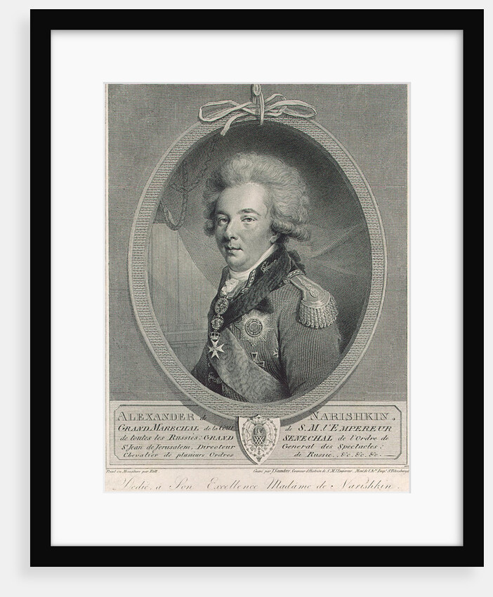 Portrait of Count Alexander Lvovich Naryshkin, 1801 by Joseph Saunders