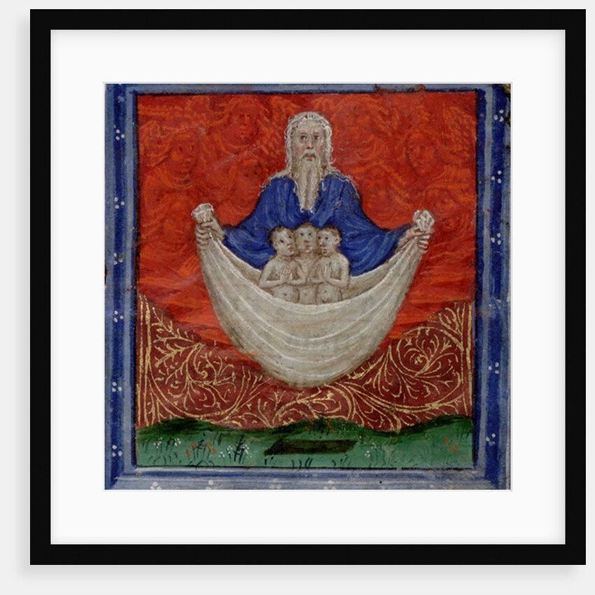 God the Father with three souls, being raised from the dead by Herman Scheerre