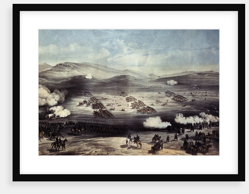 The Battle of Balaclava on October 25, 1854. The Charge of the Light Brigade by William Simpson