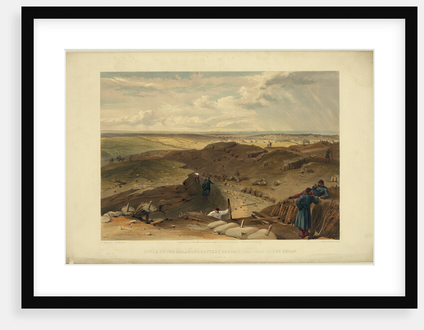 Malakoff redoubt, battery gervais and rear of the redan, 1855 by William Simpson