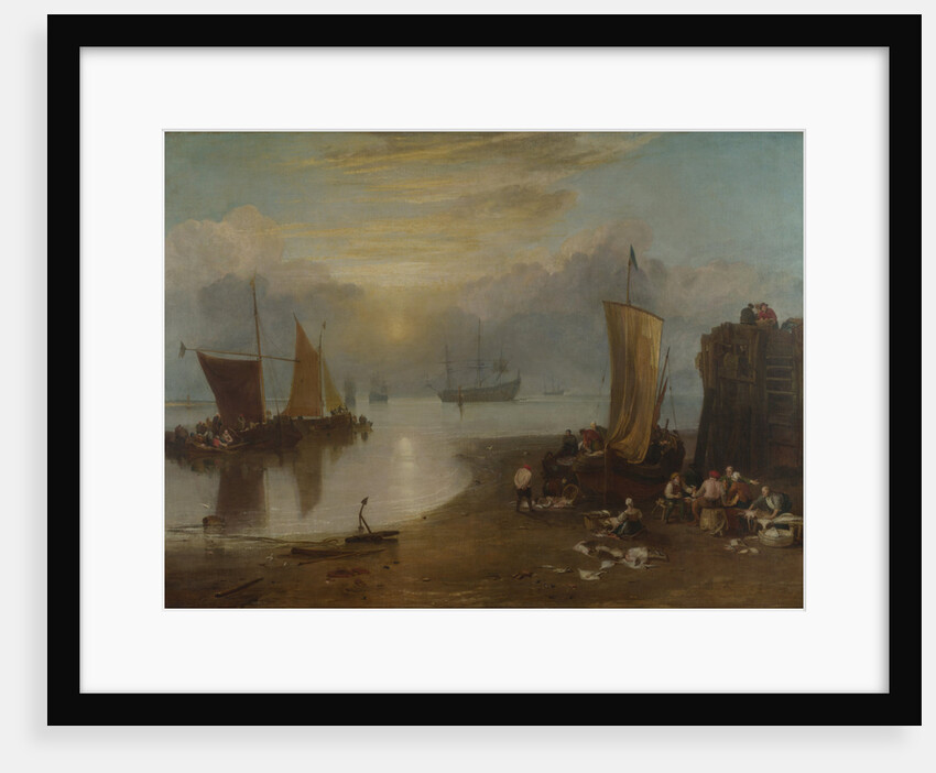 Sun rising through Vapour. Fishermen cleaning and selling Fish, 1804-1806 by Joseph Mallord William Turner