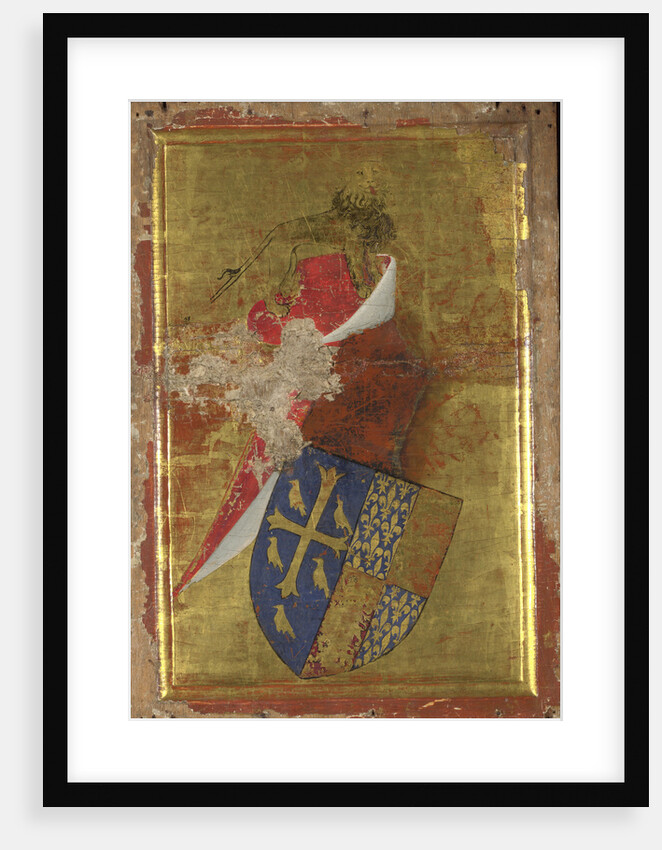 The coat of arms of Richard II of England (The outside panel of the Wilton Diptych), Between 1395 and 1399 by Wilton Master