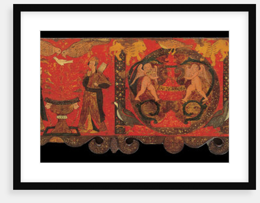 Section of wood panelling with decorative painting, 1770-1780s by Anonymous