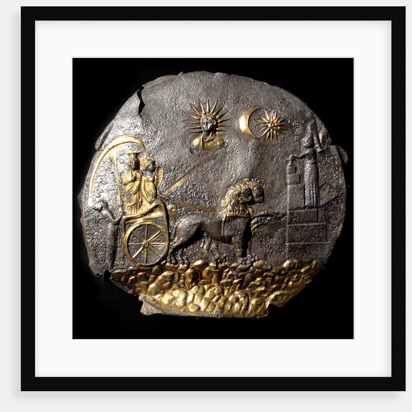 A round medallion plate describing Cybele, 2th century BC by Anonymous master