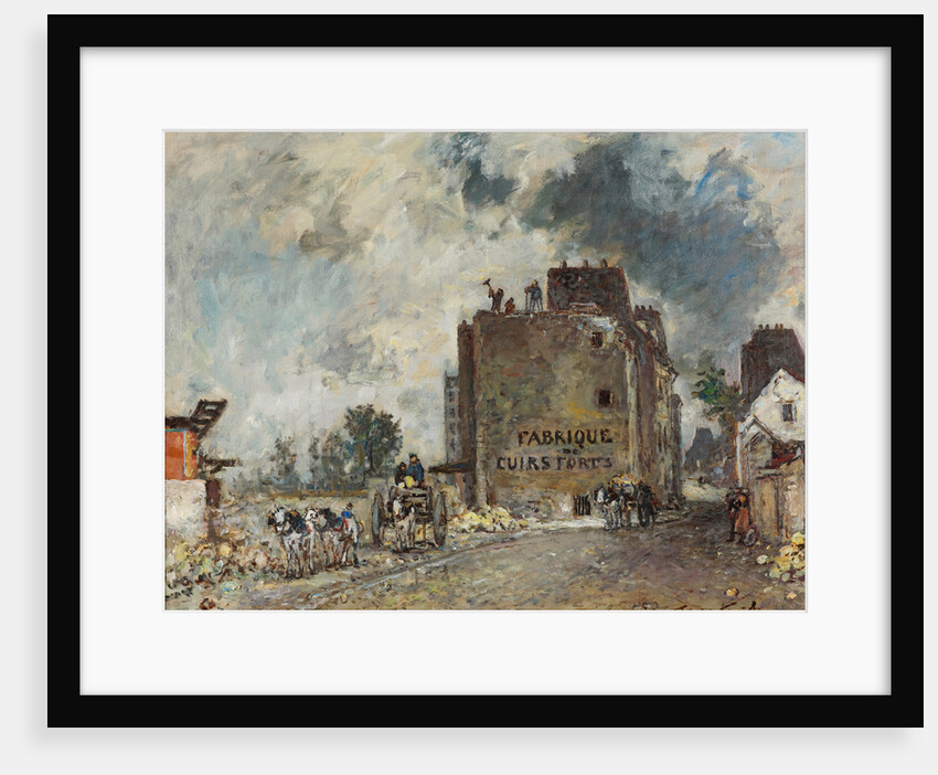Demolition work in Rue des Francs-Bourgeois-Saint-Marcel, 1868 by Johan Barthold Jongkind