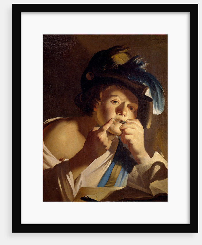 Young man with jews harp, 1621 by Dirck van Baburen