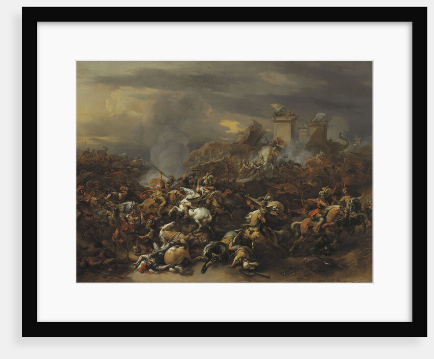 The Battle by Alexander the Great against the king Porus by Nicolaes Pietersz Berchem the Elder