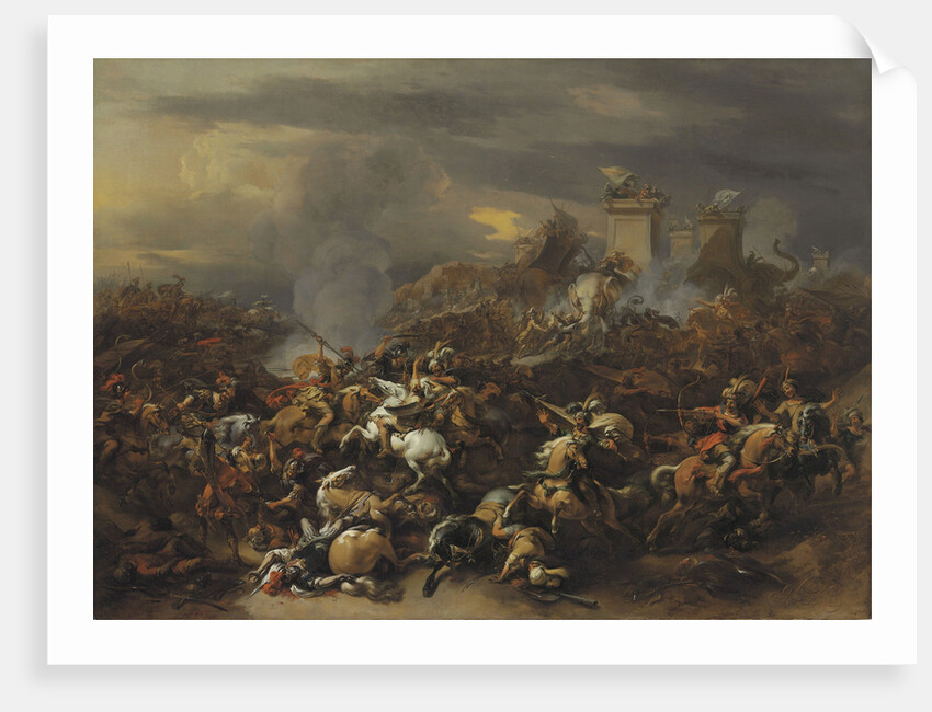 The Battle by Alexander the Great against the king Porus by Nicolaes Pietersz Berchem the Elder