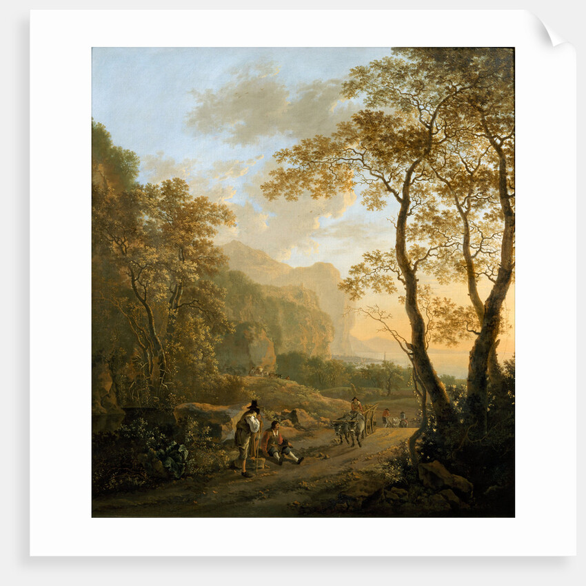 Landscape with Resting Travellers and Oxcart, c. 1645 by Jan Dirksz Both