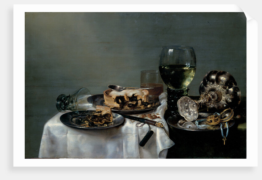 Breakfast Table with Blackberry Pie, 1631 by Willem Claesz Heda