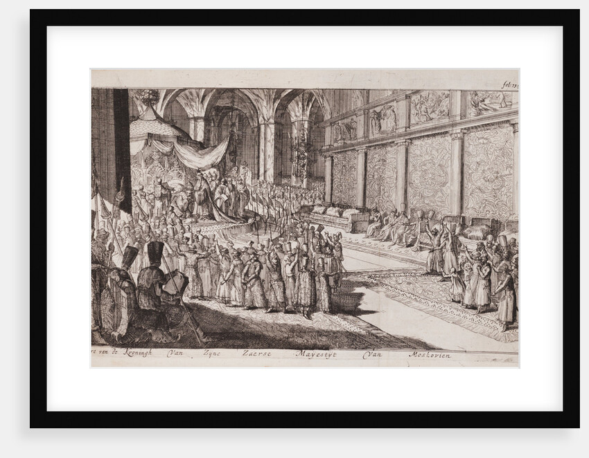 A scene at the royal court of Tsar Alexis Mikhailovich, 1677 by Romeyn de Hooghe
