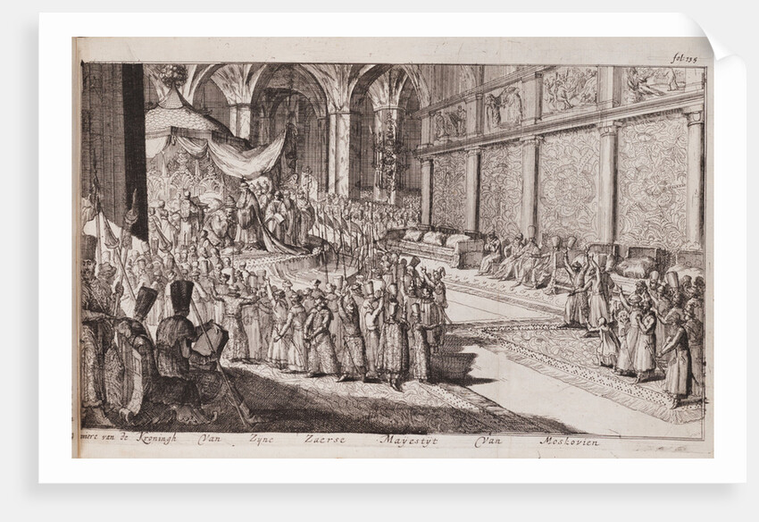 A scene at the royal court of Tsar Alexis Mikhailovich, 1677 by Romeyn de Hooghe