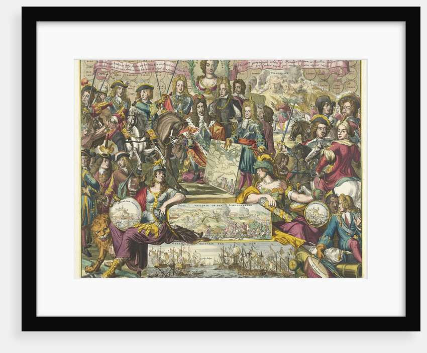 Allegory of the victory of the Allies in 1704, 1704-1705 by Romeyn de Hooghe