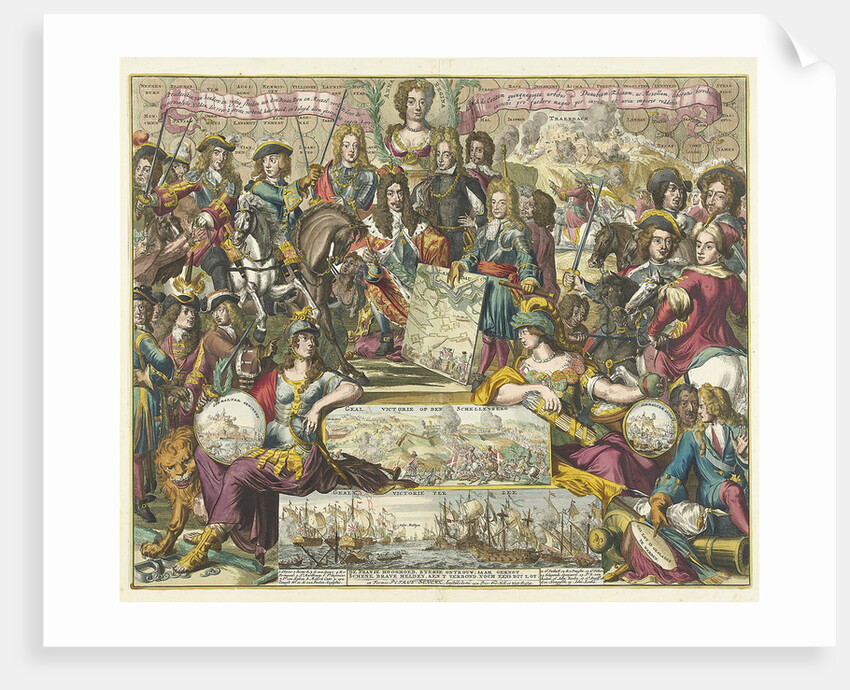 Allegory of the victory of the Allies in 1704, 1704-1705 by Romeyn de Hooghe