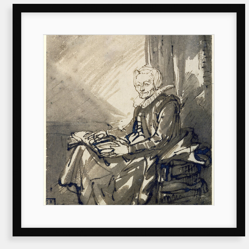 Woman with an Open Book on her Lap, ca 1639 by Rembrandt van Rhijn