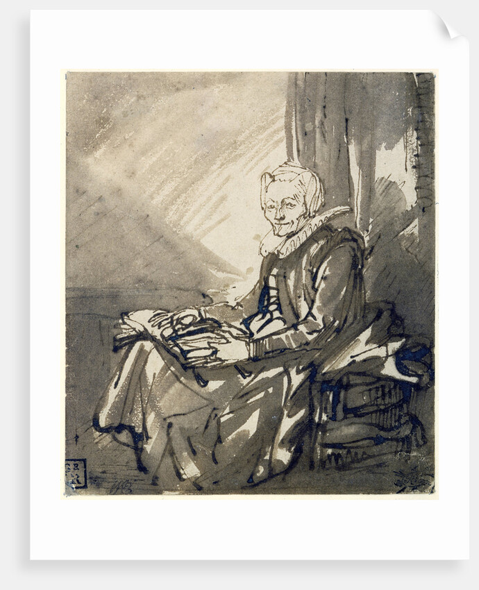 Woman with an Open Book on her Lap, ca 1639 by Rembrandt van Rhijn
