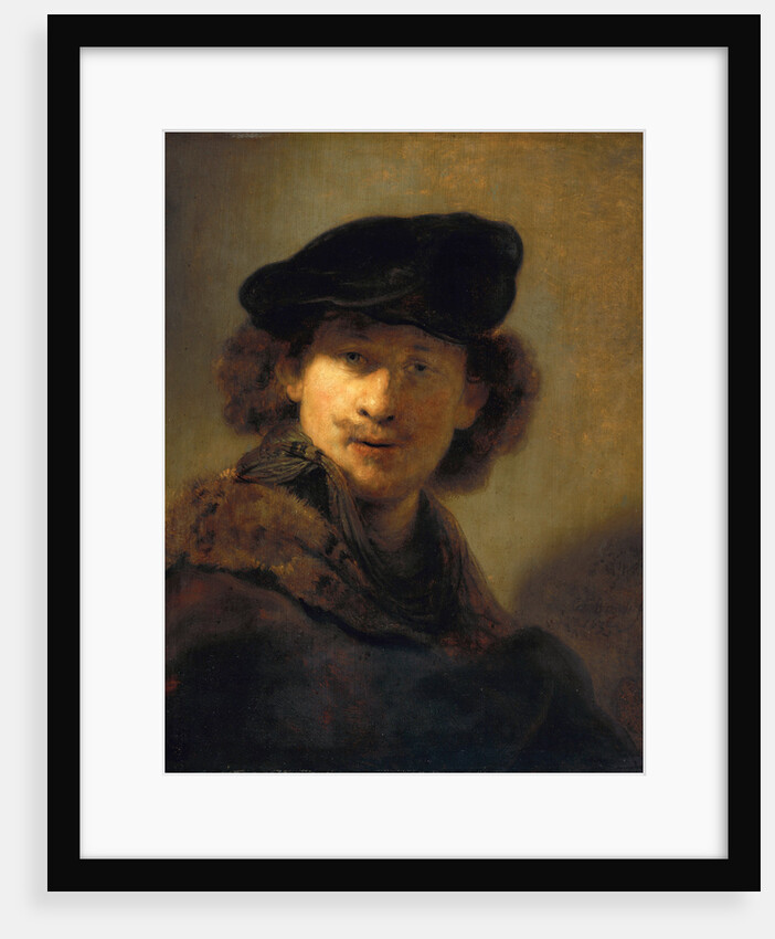 Self-Portrait with Velvet Beret by Rembrandt (Rembrandt van Rijn)