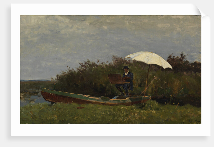 The Painter Gabriël Working in a Boat, 1882 by Willem Bastiaan Tholen